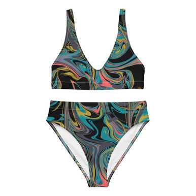 Recycled High-Waisted Bikini for Sustainable Beach Fashion