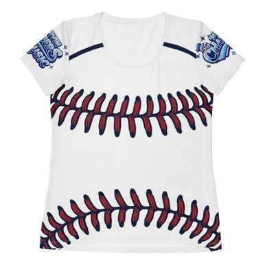 Women's athletic t-shirt baseball cover