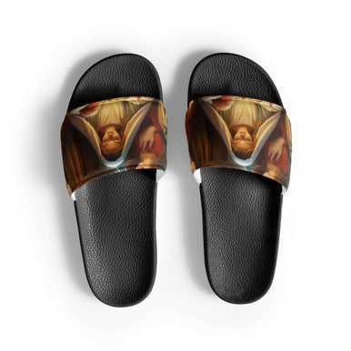 Women's slides Manger scene printed
