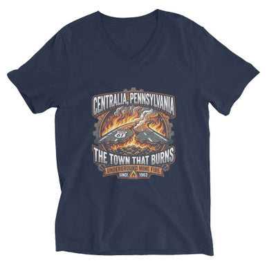 Centralia Pennsylvania Unisex Short Sleeve V-Neck T-Shirt - Stylish and Comfortable