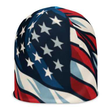 US Flag Print Beanie