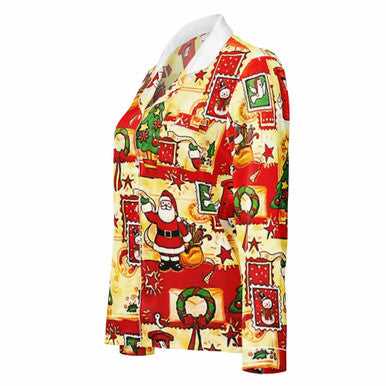 Women's Long Sleeve Christmas Pajama Top – Holiday Loungewear
