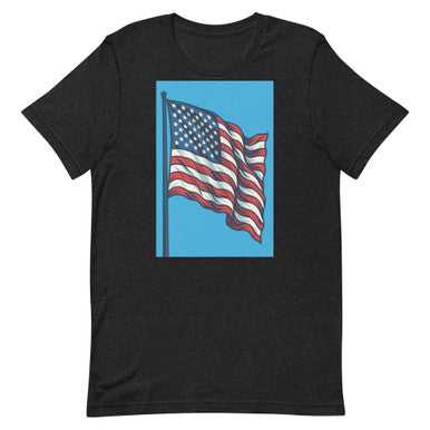 American Flag Graphic Unisex T-Shirt, 100% Organic Cotton