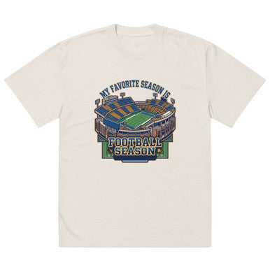 Oversized faded t-shirt football season