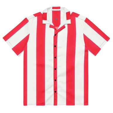 Unisex button shirt red stripes