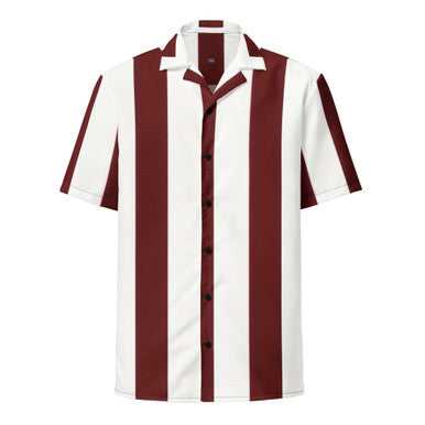 Unisex button shirt Marroon stripes