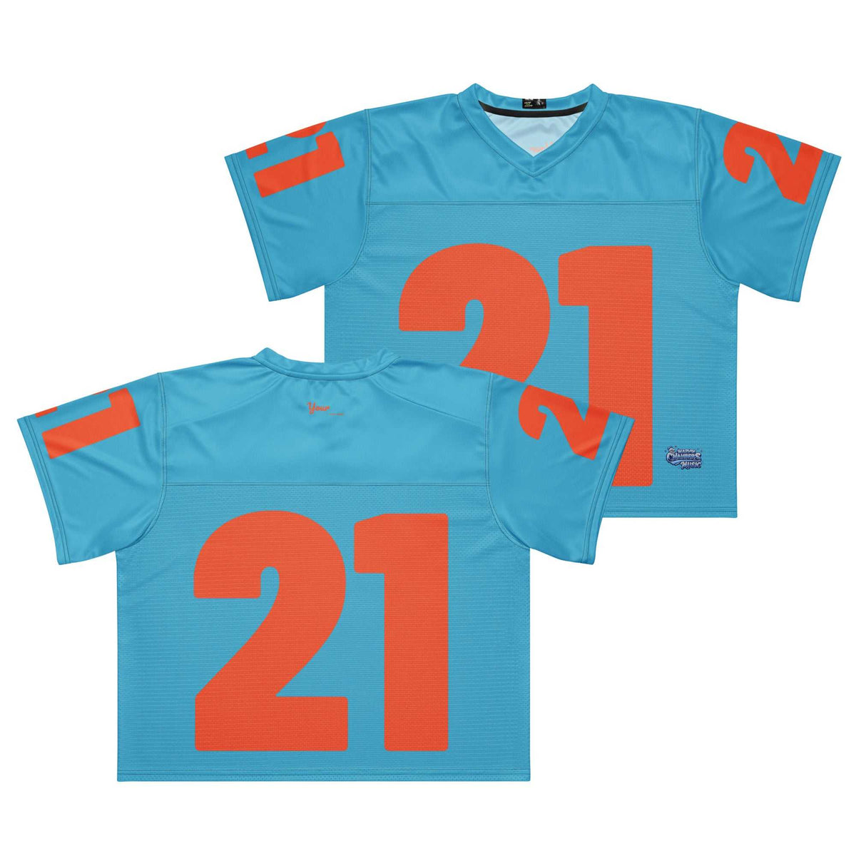 Boxy football jersey - Blue Football jersey - Customizable