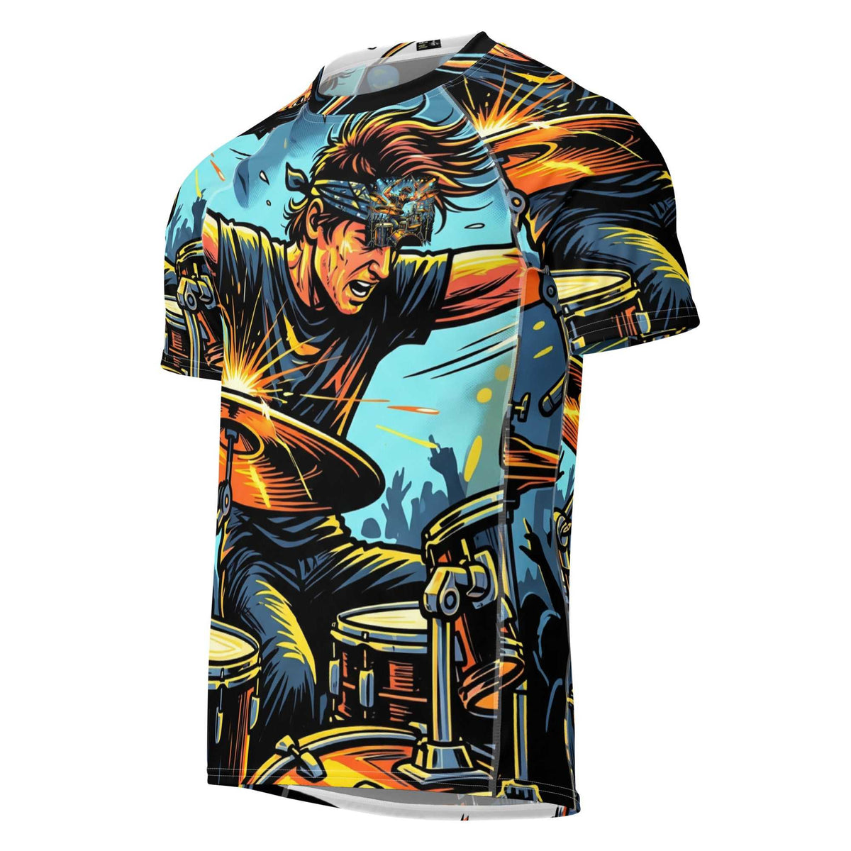 All-over print men’s rash guard - Drums