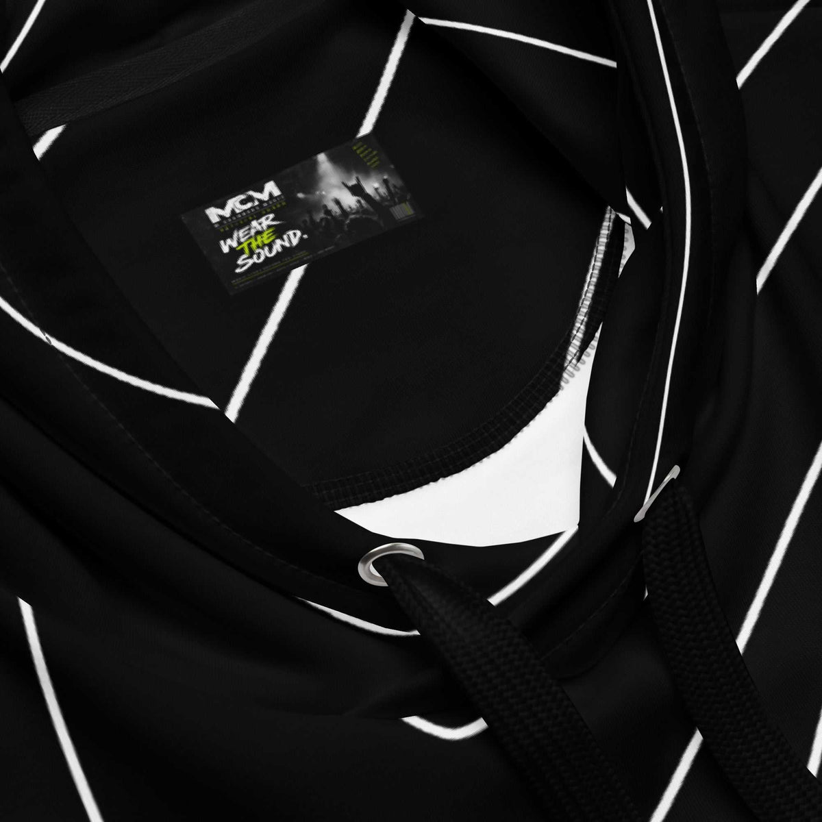 Unisex Hoodie - Black with white print