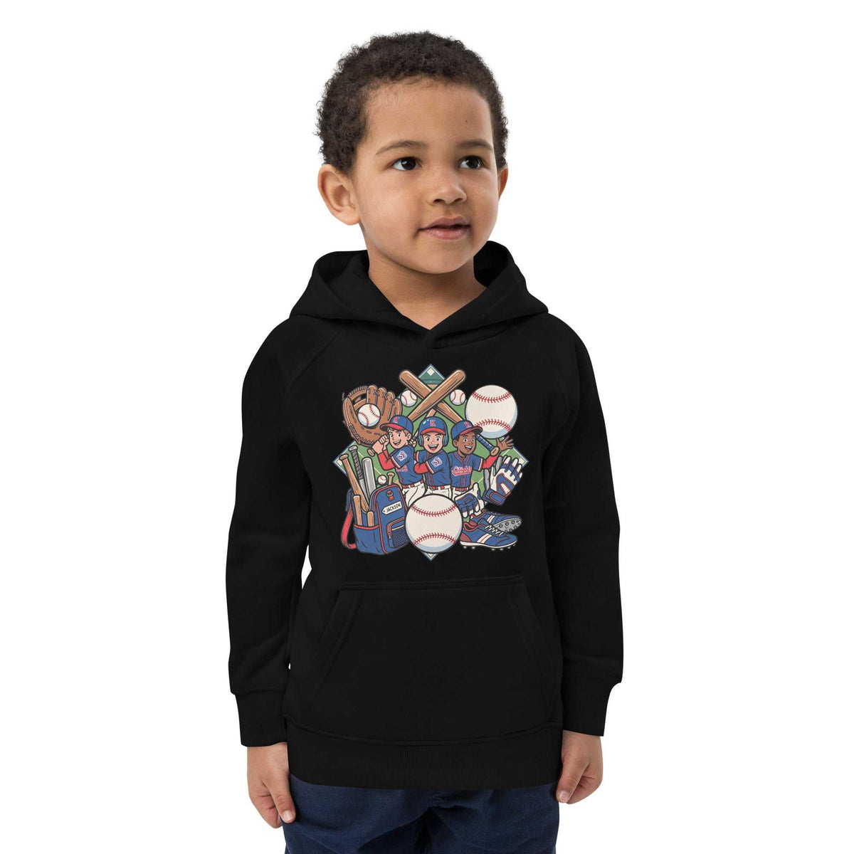 Kids eco hoodie - Baseball Players