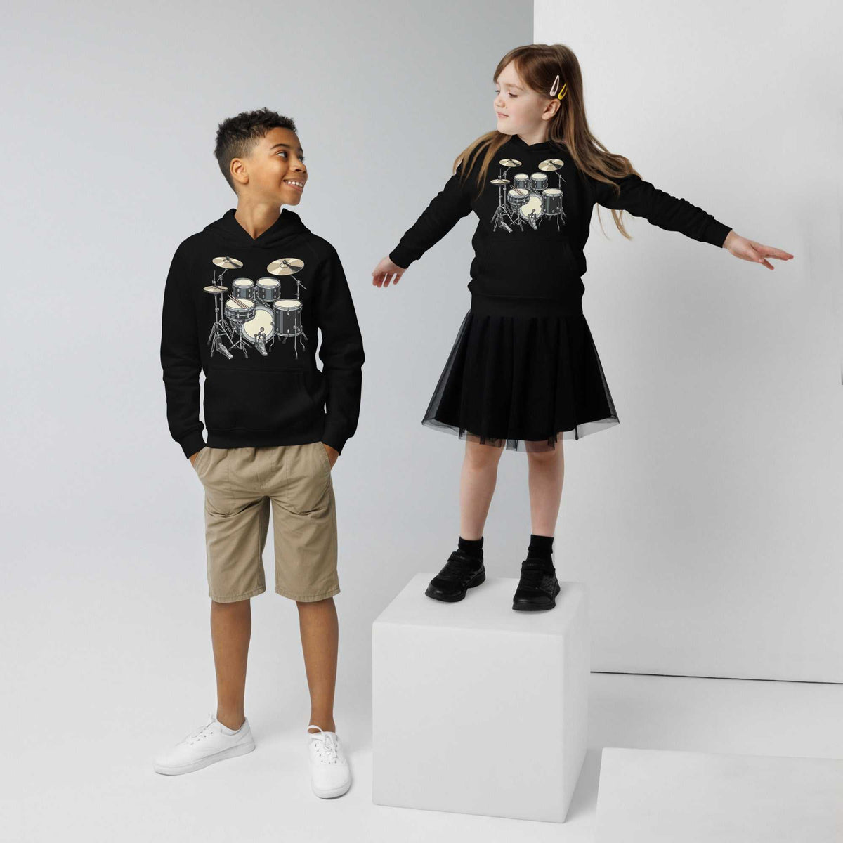 Kids eco hoodie - Drum Kit