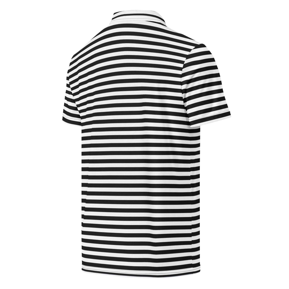 Men’s slim fit polo - Black and white stripes