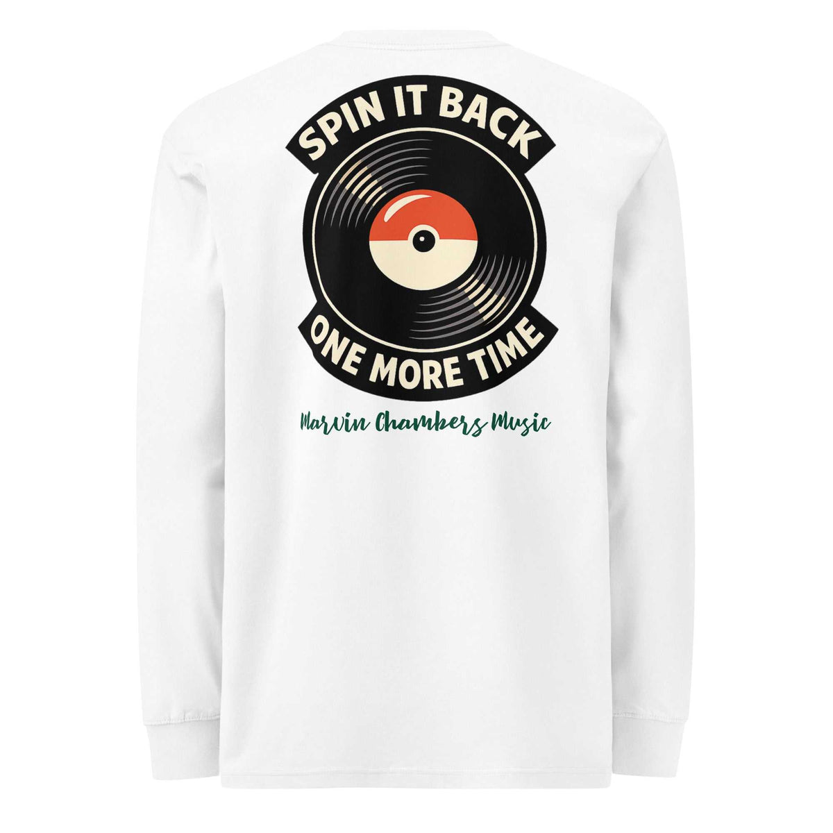 Men's heavyweight long sleeve t-shirt -Spin it Back