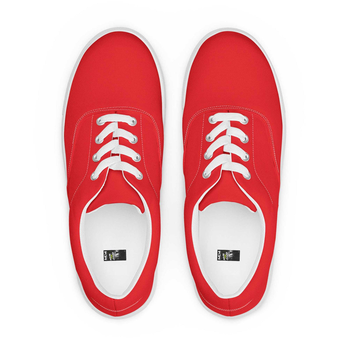 Men’s lace-up - Red canvas shoes