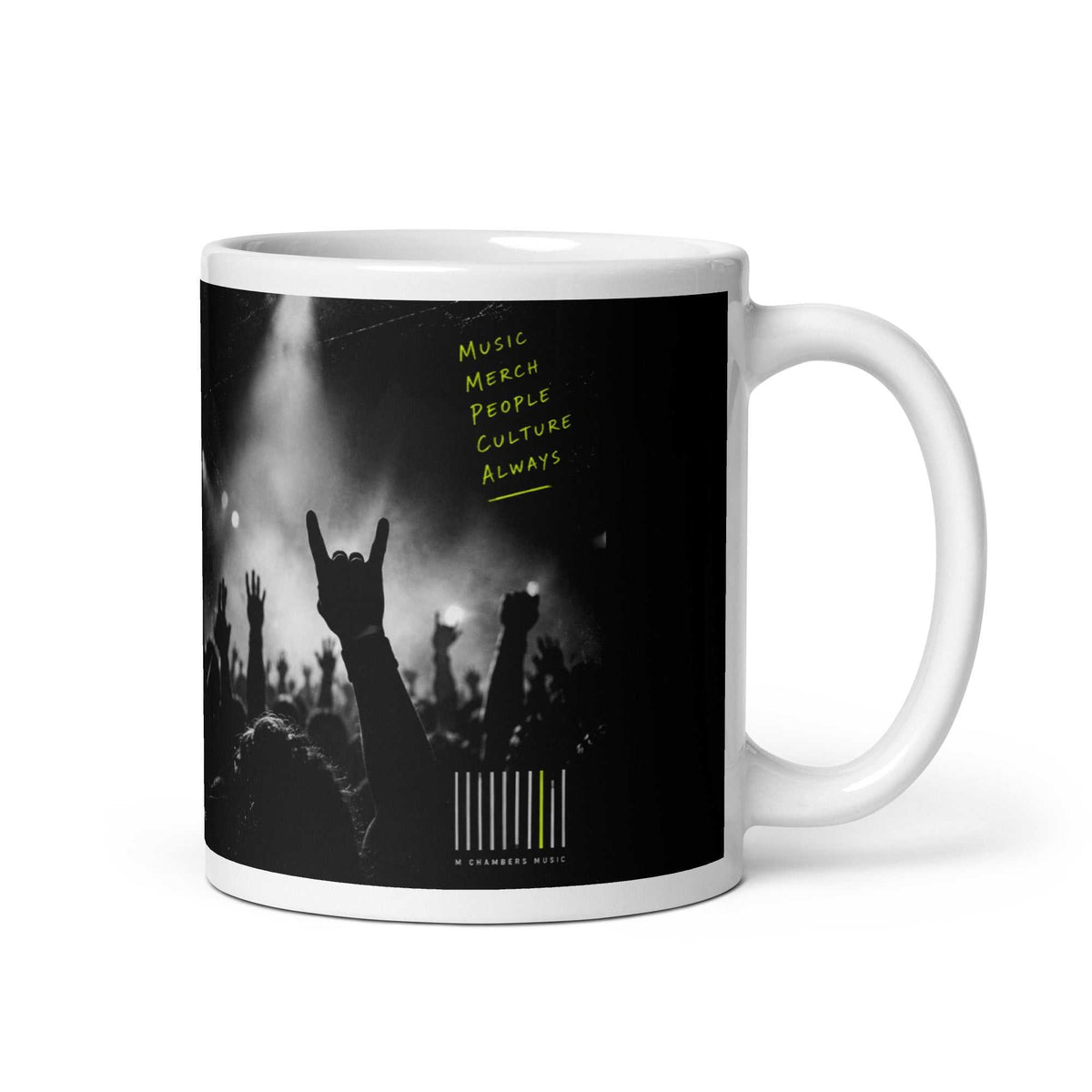 White glossy mug